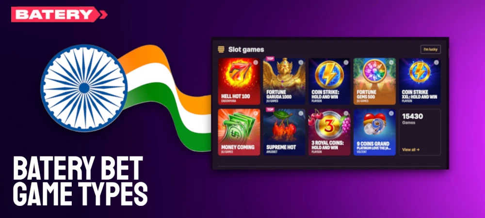 Casino Game Types Batery Bet