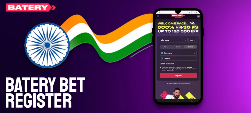 Signing Up for Batery Bet Account India